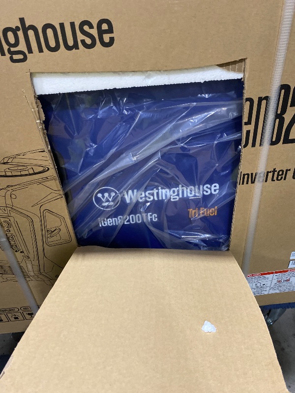 Photo 1 of Westinghouse 8200 Peak Watt Tri-Fuel Portable Inverter Generator, Remote Electric Start, Transfer Switch Ready, Gas, Propane, Natural Gas, Low THD, Safe for Electronics, Parallel Capable, CO Sensor