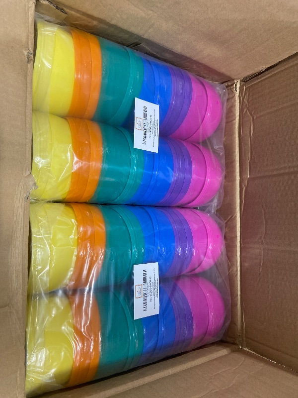 View 3 of The Dreidel Company Jumbo Fillable Easter Eggs, 6" Inch, Multicolor (120-Pack)