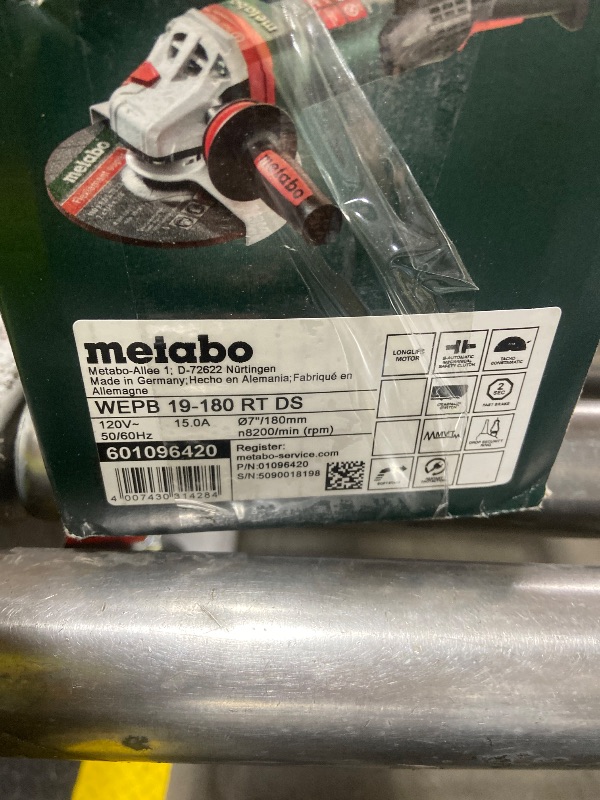 Photo 1 of Metabo HPT 7-Inch Angle Grinder