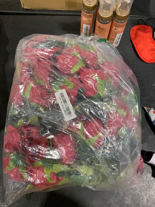 Photo 1 of Scawim 50Pcs Burgundy Artificial Peonies (4-inch)