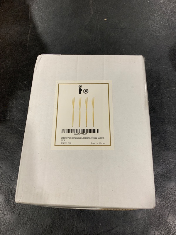 View 2 of I00000 Gold Plastic Knives, 90 Pcs