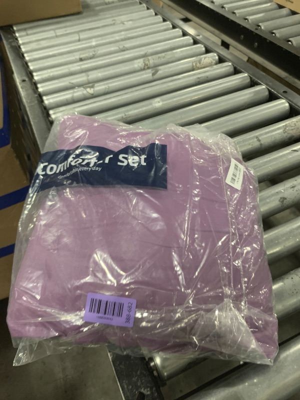 View 2 of Dobuyly King Size Comforter Set Dark Purple, 7 Piece Floral Bed in a Bag