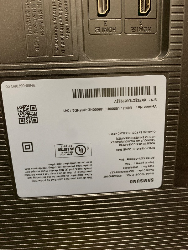 Photo 1 of Samsung 65-Inch Class Crystal UHD U8000H Series Samsung Vision AI Smart TV (2026 Model, 65U8000H) Processor 4K, Endless Free Content, Motion Xcelerator, Color Booster, Alexa Built-in