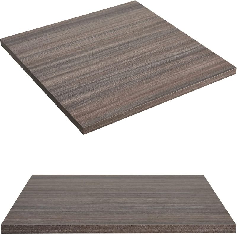 Photo 1 of Kaboon Universal Table Top 24 x 24 inches Squre Pack of 2, Reversible Melamine Countertop Only, Home or Commercial Indoor Use,1 inch Thick natural grey