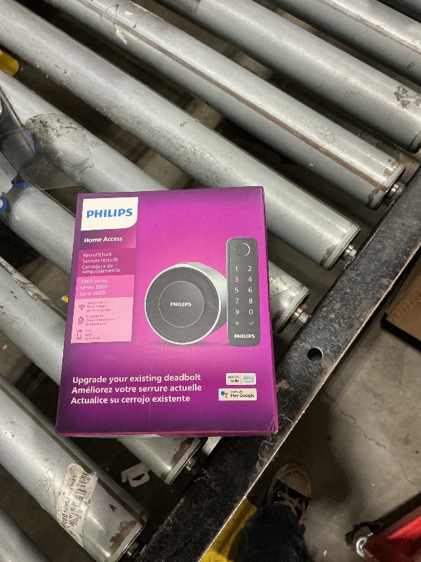 Photo 1 of Philips WiFi Smart Retrofit Lock + Wireless Fingerprint Keypad, Update Your Existing Deadbolt, Built-in WiFi, Remote Control, Deadbolt Lock with Voice Control, Auto Lock, Interior Knob, Sliver