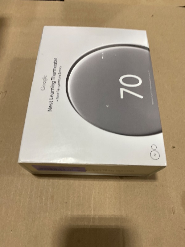 View 2 of Google Nest Learning Thermostat (4th Gen) with Sensor