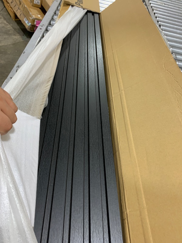 Photo 1 of Art3d Wood Slat Wall Panels, 6-Pack, Matte Black
