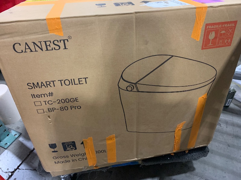 Photo 1 of CANEST Smart Toilet with Bidet, White, Auto Open/Close Lid, ADA Height