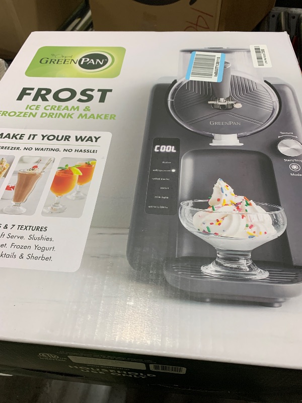 Photo 1 of GreenPan Frost Ice Cream Maker & Slushie Machine (2QT, Gray)