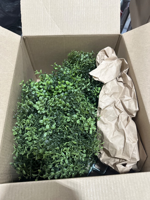 Photo 1 of INSPRING 24" Artificial Boxwood Topiary Trees, 2 Pack