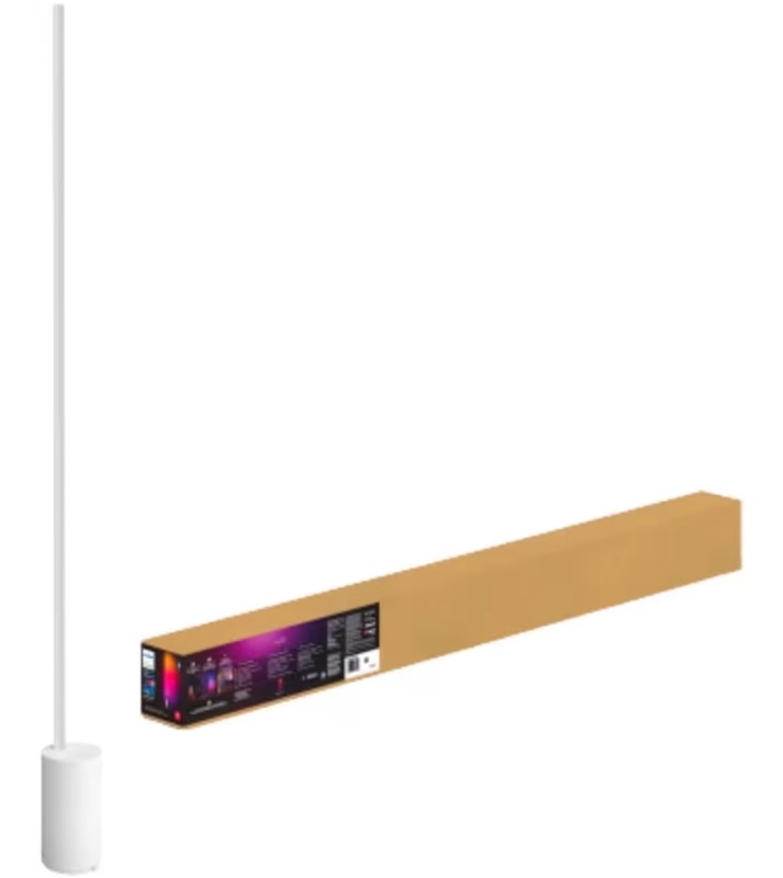 Photo 1 of Philips Hue Signe Smart Floor Lamp, White - White and Color Ambiance LED Color-Changing Light - 1 Pack - Indoor - Control with App - Works with Alexa, Google Assistant, and Apple Homekit