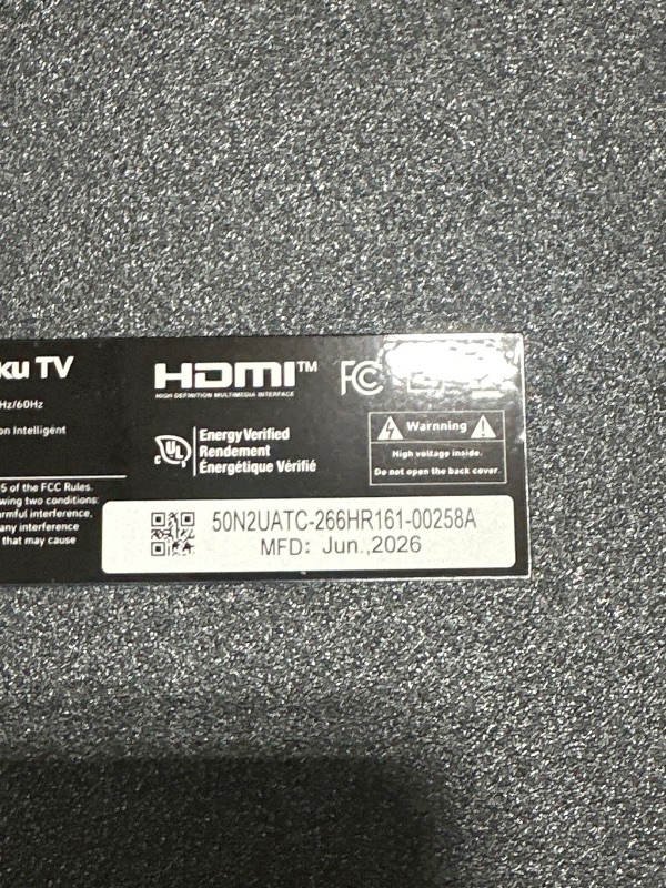 Photo 1 of HORION 50 Inch 4K UHD Smart Roku TV, Direct LED with 5000:1 Contrast