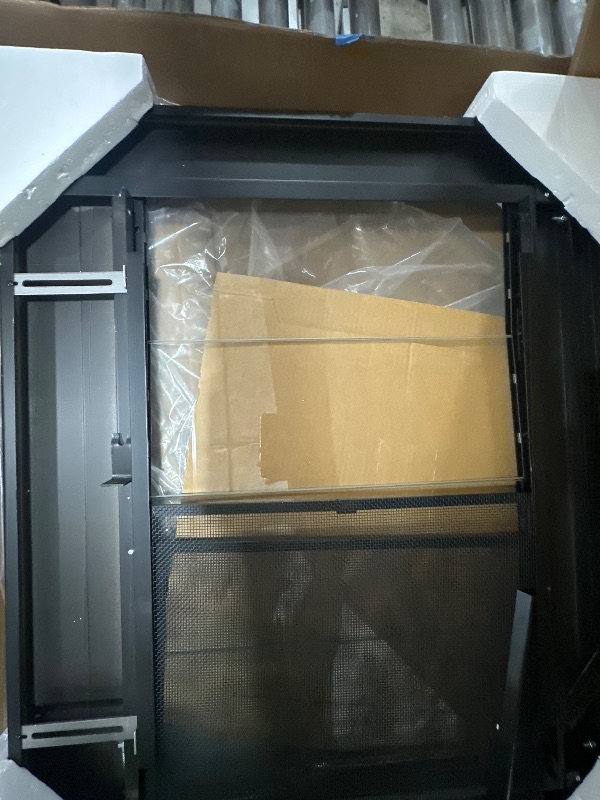 Photo 1 of Pleasant Hearth Ascot Fireplace Glass Door - for Masonry Fireplaces, Small, Black, Model Number AT-1000