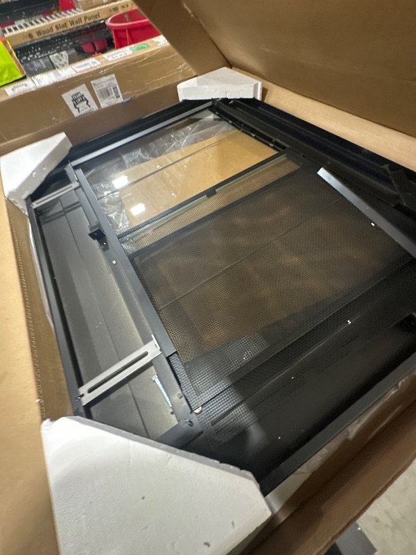 Photo 1 of Pleasant Hearth Ascot Fireplace Glass Door - for Masonry Fireplaces, Small, Black, Model Number AT-1000