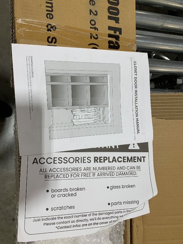 Photo 1 of  PACKAGE 1 OF 2 -- DOOR FRAME & TRACK UNKNOWN BRAND/MODEL/SIZE 