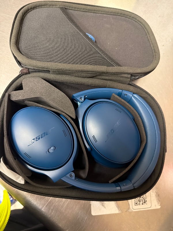 View 4 of Bose QuietComfort Headphones - Wireless Bluetooth Headphones, Active Over Ear Noise Cancelling and Mic, USB-C Charging, Deep Bass, Up to 24 Hours of Playtime, Twilight Blue - Limited Edition Color