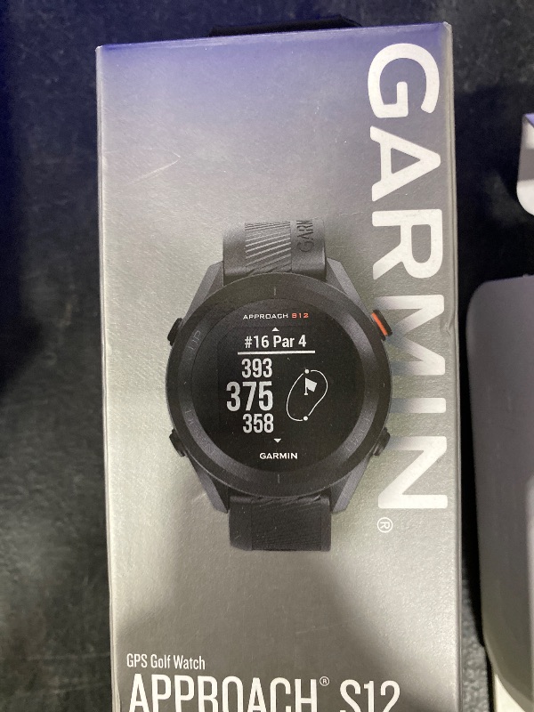 Photo 1 of Garmin Approach S12, Easy-to-Use GPS Golf Watch, 42k+ Preloaded Courses, Black, 010-02472-00