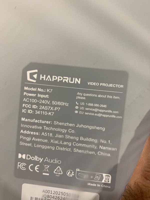 View 3 of HAPPRUN Smart Movie Projector, Google TV Built-in, 2500 ANSI Lumens, Native