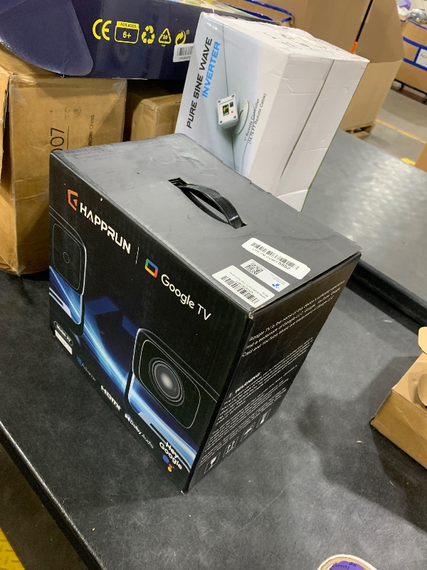 View 2 of HAPPRUN Smart Movie Projector, Google TV Built-in, 2500 ANSI Lumens, Native