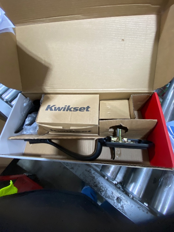 Photo 1 of Kwikset Arlington Front Door Lock Handle and Deadbolt Set, Entry Door Handleset Exterior with Tustin Interior Reversible Lever, Venetian Bronze, Pick Resistant SmartKey Rekey Deadbolt Security
