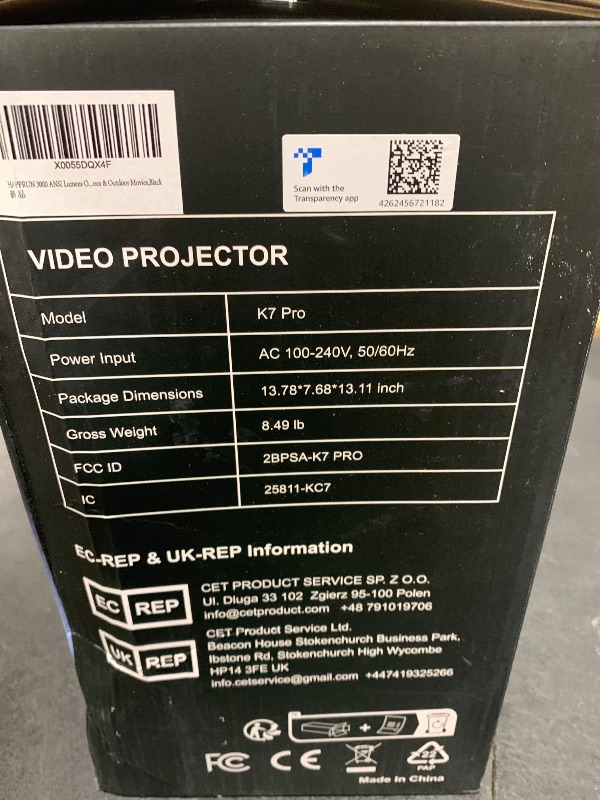 Photo 1 of HAPPRUN 3000 ANSI Lumens Outdoor Projector with Official Google TV