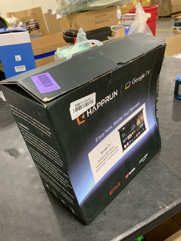 Photo 1 of HAPPRUN 3000 ANSI Lumens Outdoor Projector with Official Google TV