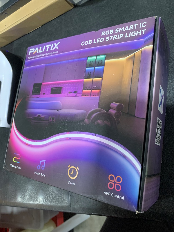 Photo 1 of PAUTIX COB LED Strip Lights Pro, 20ft RGB Smart IC Addressable Tape Light
