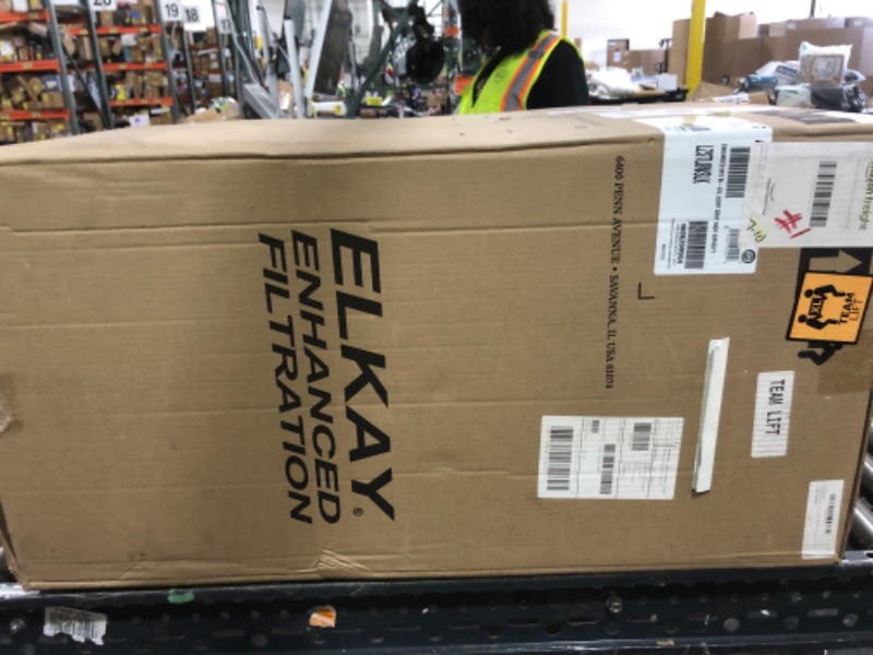 Photo 1 of Elkay LZSTL8WSLK Filtered Bi-Level Fountain & EZH2O Bottle Filler, Lt. Gray 120V