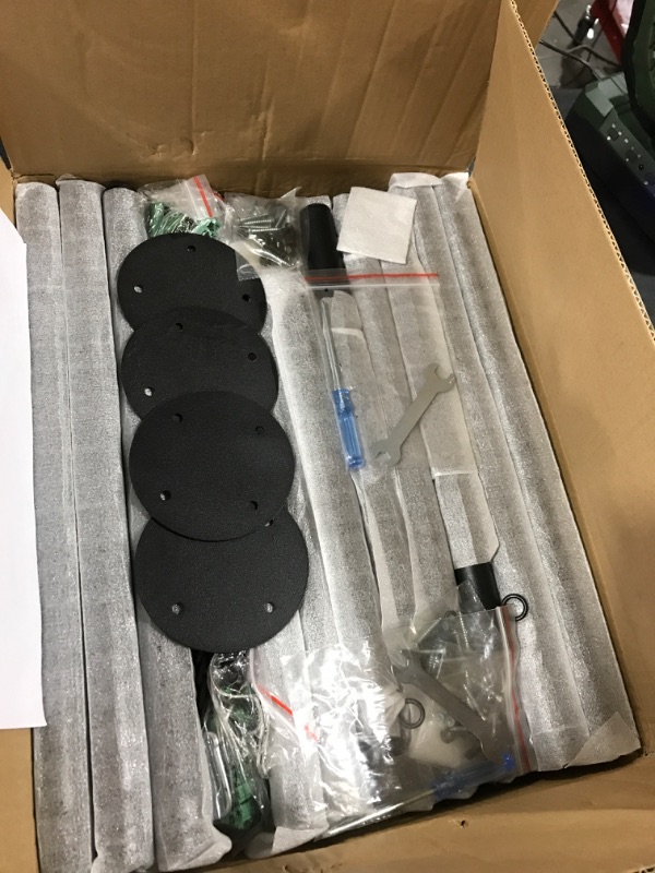 Photo 1 of 4 Pack String Light Poles with Anchor Base and Mounting Bracket, 10ft