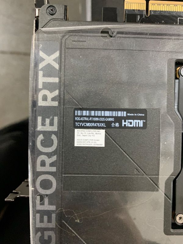 Photo 1 of ASUS ROG Astral GeForce RTX 5090 32GB GDDR7 OC Edition Gaming Graphics Card (Nvidia GeForce RTX5090, Four Fans, 3.8 Slot Design, PCIe 5.0, 2X HDMI 2.1b, 3X DisplayPort 2.1a)