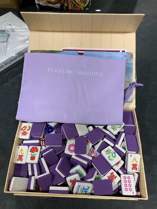 Photo 1 of Neoflavie Floating Mahjong Tiles - Purple Pool Set