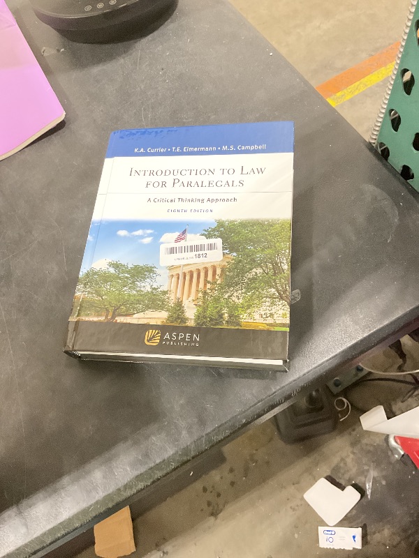 Photo 1 of Introduction to Law for Paralegals: A Critical Thinking Approach [Connected eBook](Aspen Paralegal)