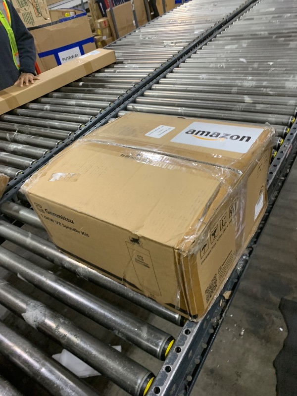 Photo 1 of Genmitsu CNC Spindle Motor Kit, 1.5KW, Water Cooled Spindle Motor, 24000 RPM ER11 Collet with Pre-Wired VFD Inverter Box & Pump - 4 Bearing Precision Motor for CNC Router Machine Engraving