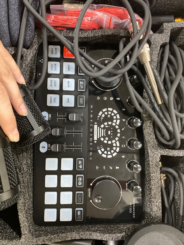 Photo 1 of SquarockTek Podcast Equipment Bundle with M100 Audio Mixer