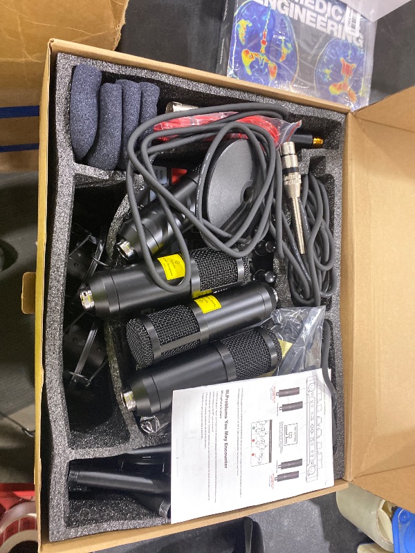 Photo 1 of SquarockTek Podcast Equipment Bundle with M100 Audio Mixer