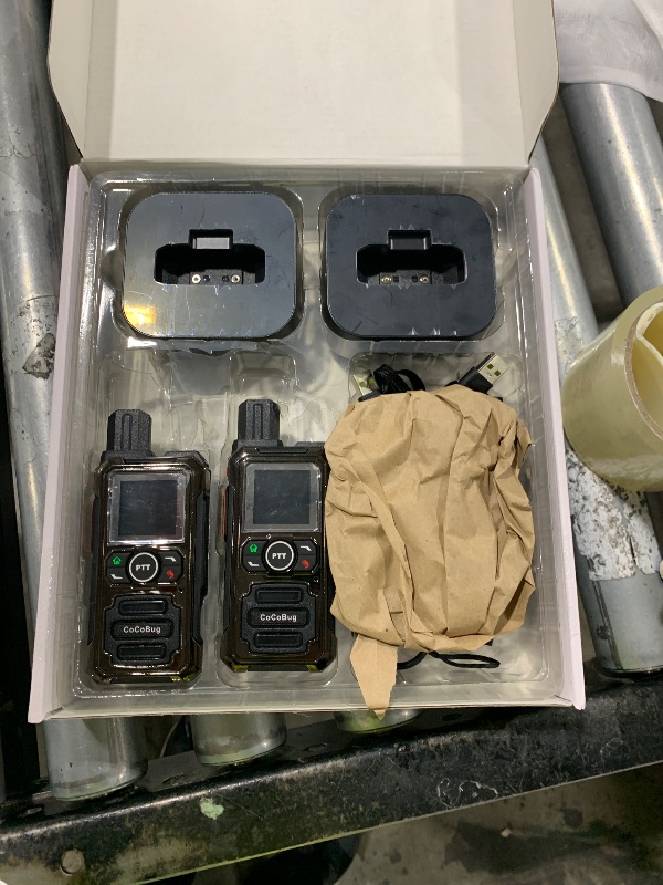 Photo 1 of Global Lifetime Free Rapid Walkie Talkies Unlimited Range, Long Range Two Way Radio with Magnetic Fast Charging Bases, Rugged 4G LTE PoC Radios for Family, Outdoor, Logistics(2 Pack with SIM Cards)