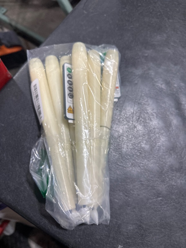 View 2 of Homemory Flameless Taper Candles with Remote, Ivory, 6 Pcs