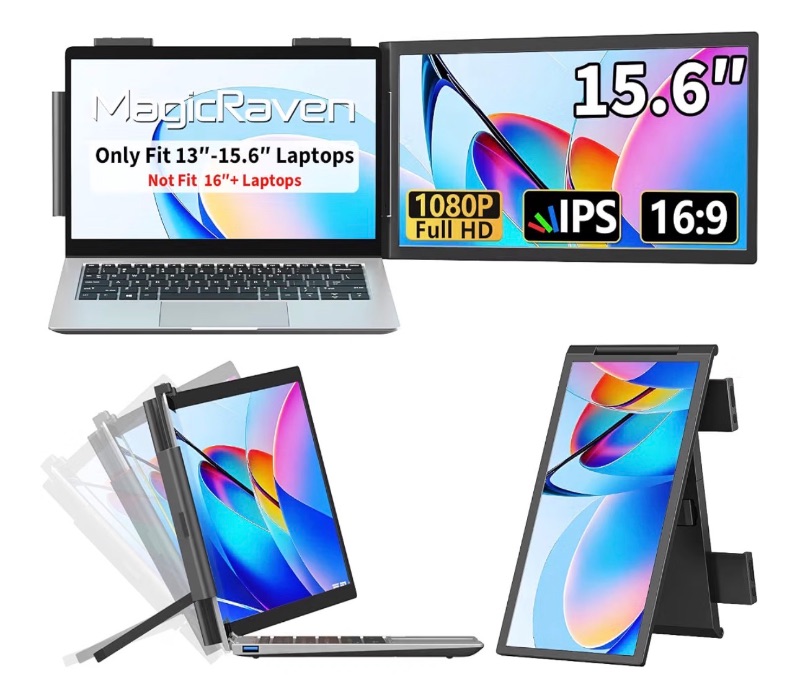 Photo 1 of 15.6" Laptop Screen Extender Portable Laptop Monitor Extender Clip-On