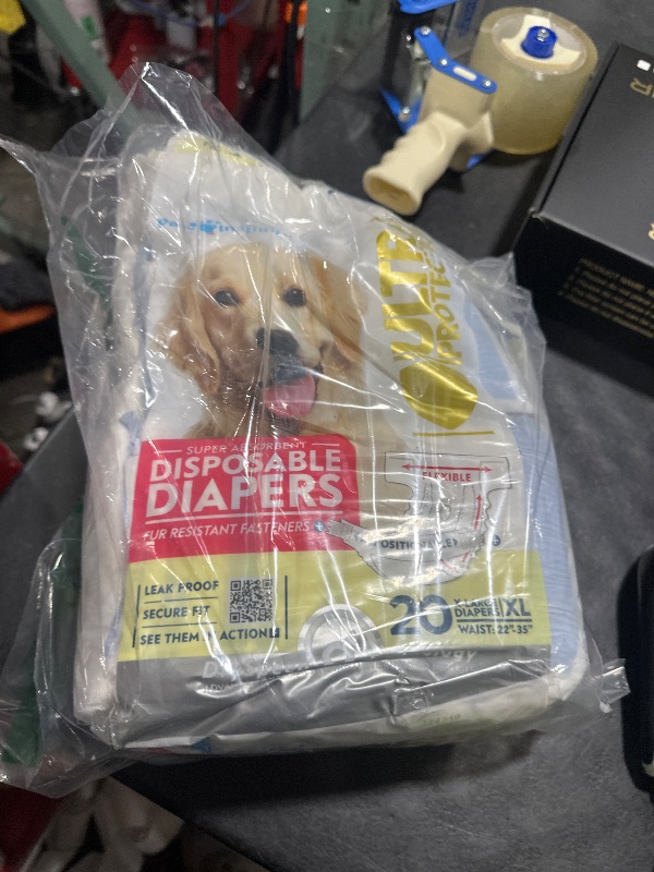 View 2 of Paw Inspired Disposable Female Dog Diapers, XL, 20 Count