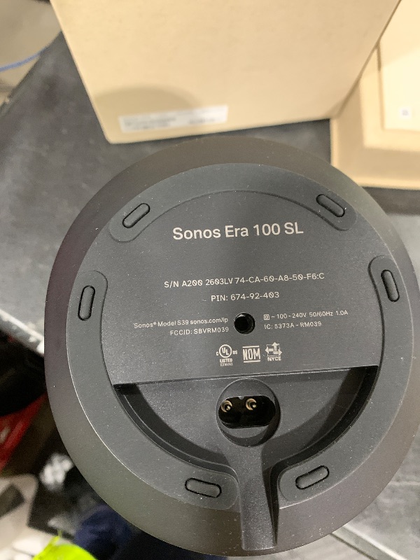 View 4 of Sonos Era 100 SL Compact Speaker - Black