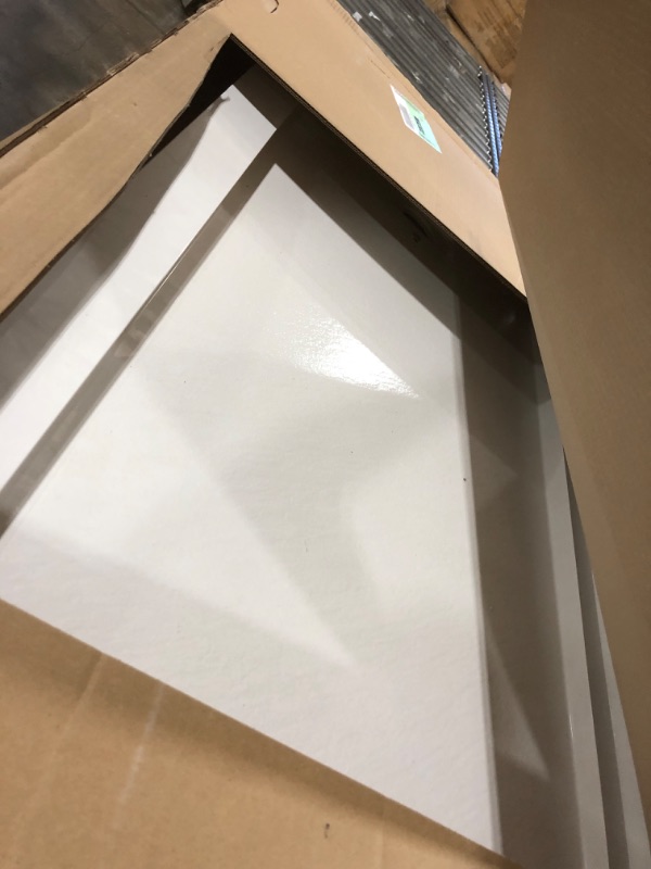 View 4 of WOODBRIDGE 60" x 32" Solid Surface Shower Base - White, Left Drain