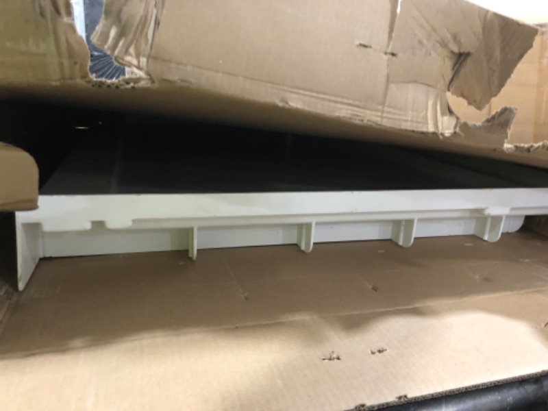 View 3 of WOODBRIDGE 60" x 32" Solid Surface Shower Base - White, Left Drain