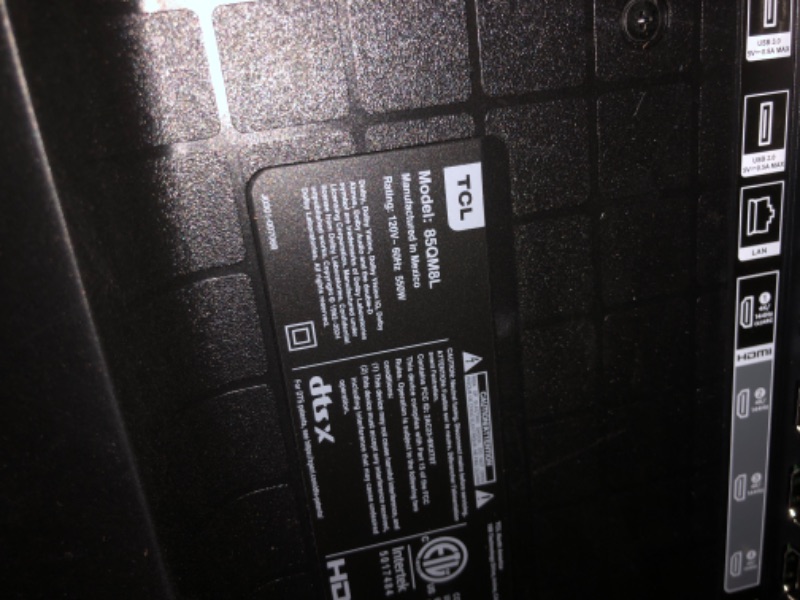 View 6 of TCL 85" QM8L QLED 4K Smart Google TV *FOR PARTS ONLY*
