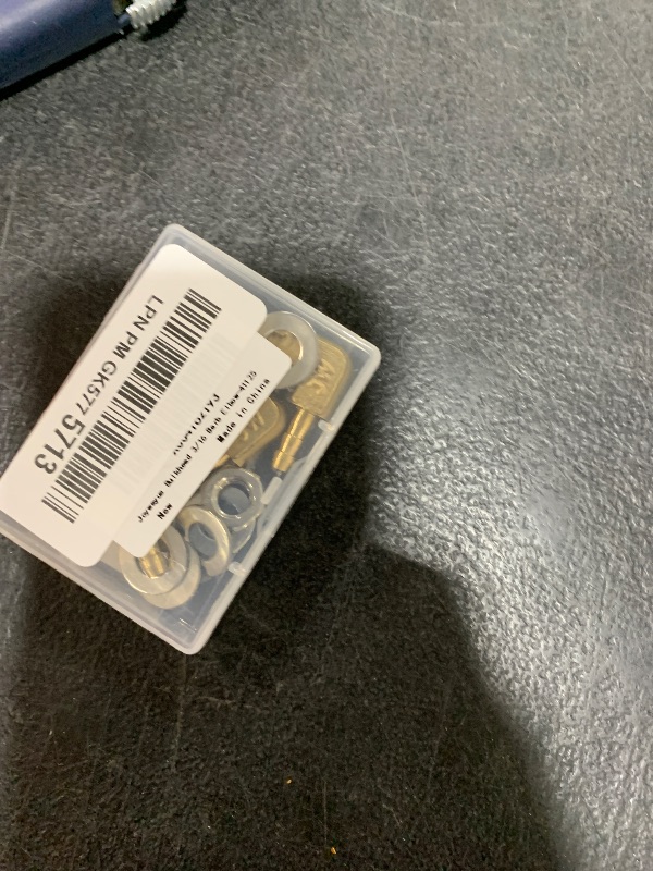 View 2 of Joywayus 3/16" Brass Thru-Bulk Head Hex L Elbow Fitting