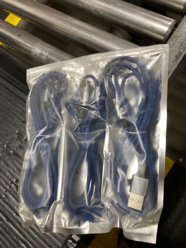 View 2 of TAKAGI iPhone Lightning Cable 3-Pack, 6ft, Blue