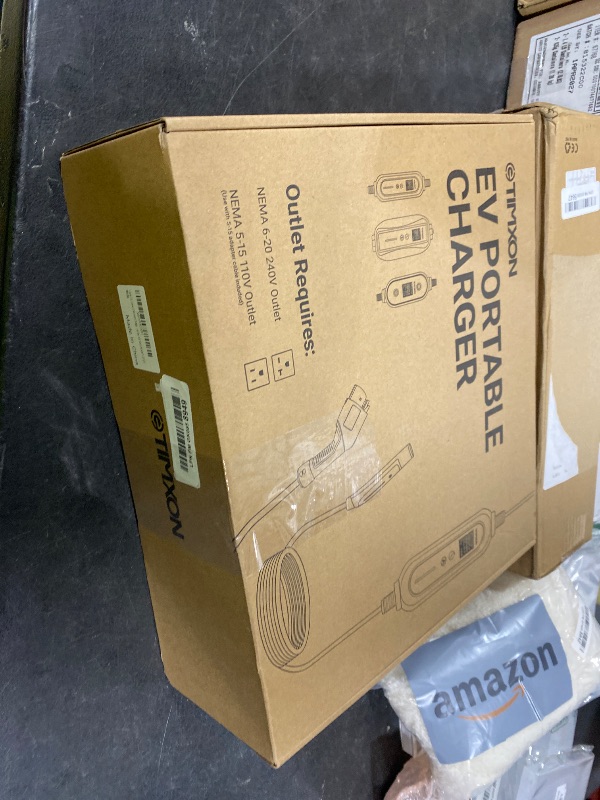 View 3 of Level 2 & Level 1 Mobile Charger for Tesla-ETL Listed,12/16A J3400 NACS Connector,110/240V Electric EV Car Charging with NEMA 6-20P to 5-15P Adapter,25ft Extension Cords, for All Tesla Model Y/3/S/X