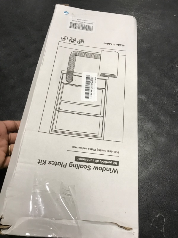 View 2 of Chiligent Dual Hose Portable AC Window Kit, 5.9" Diameter