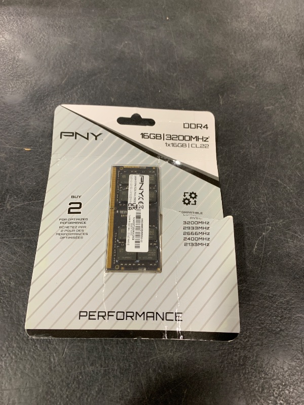 View 3 of PNY DDR4 16GB (1x16GB) 3200MHz CL22 Performance Notebook Memory