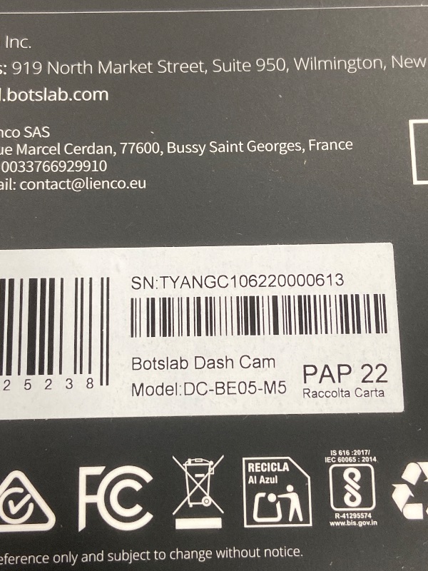 View 5 of BOTSLAB G300H Plus 4K STARVIS 2 Dual Dash Cam Front and Rear, No SD Card
