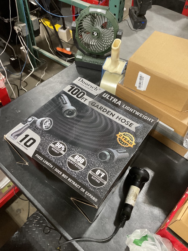View 2 of Doorich Garden Hose, 100FT Ultra Lightweight Water Hose with Spray Nozzle